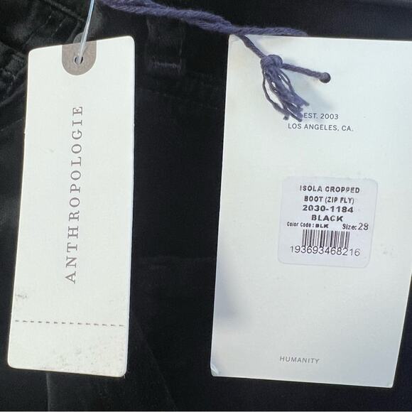 NEW Citizens of Humanity Isola Cropped Boot Cut in Black Velvet Sz 28 - Picture 8 of 9